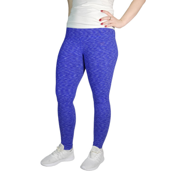 Tuff Athletics Purple Blue Workout Athleisure Yoga With Pocket Leggings Sz M - Picture 2 of 12